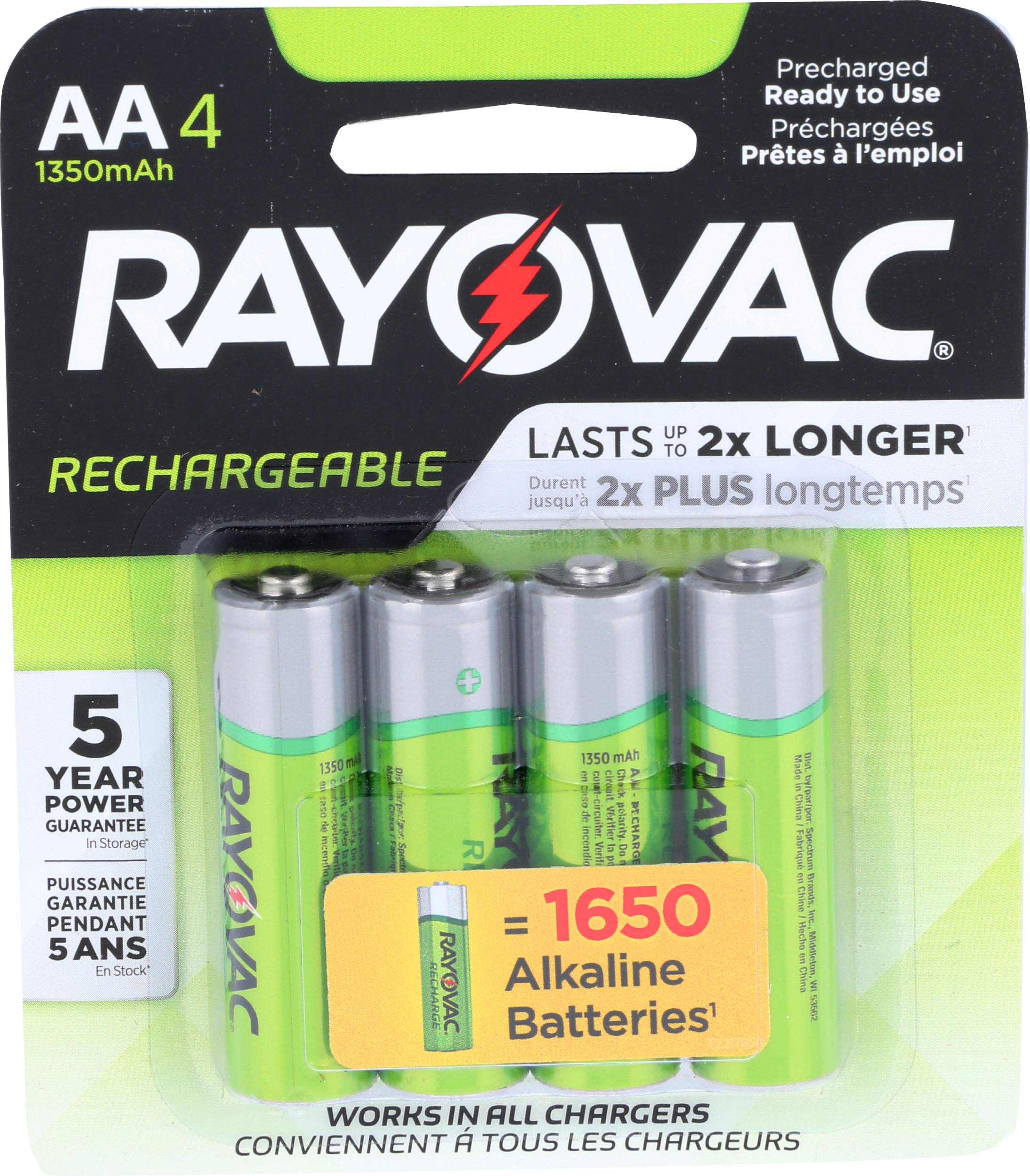 Amazon.com: Rayovac Recharge Standard Battery - Rechargeable NiMH